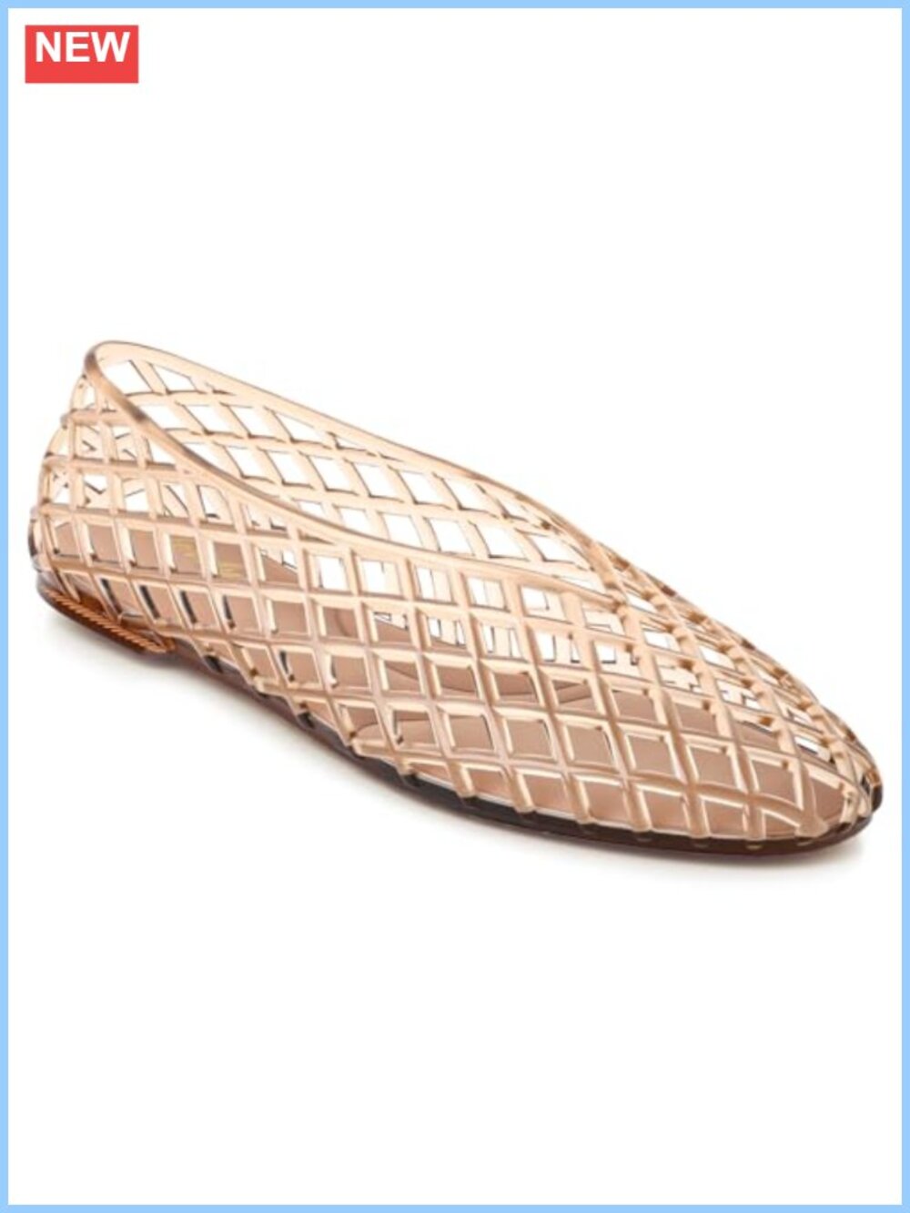 Women's Jelly Ballet Flats Slip On Hollow Out Comfort Summer Beach Shoes